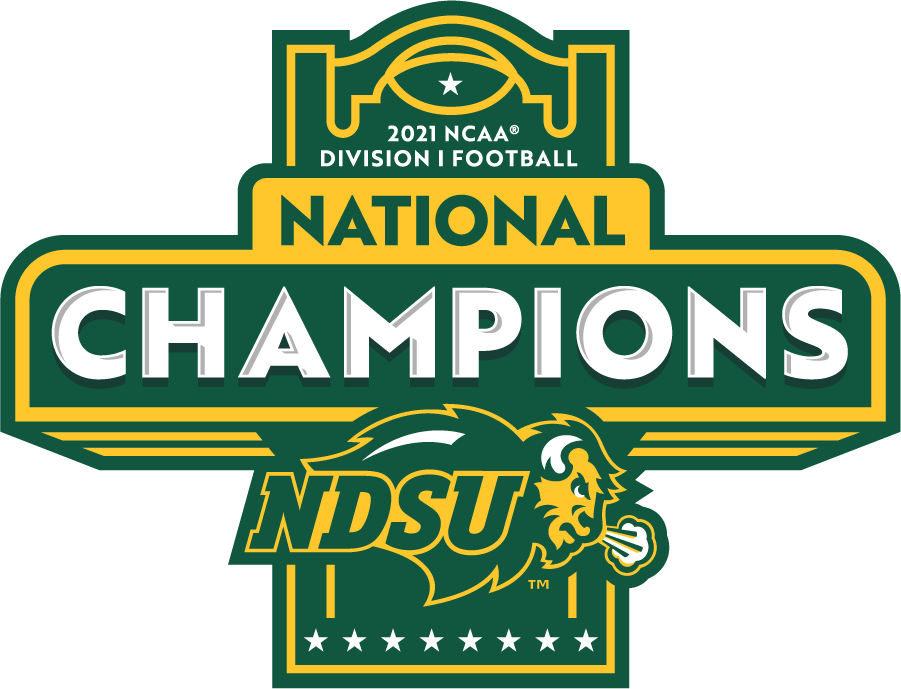 North Dakota State Bison 2021 Champion Logo iron on transfers for T-shirts